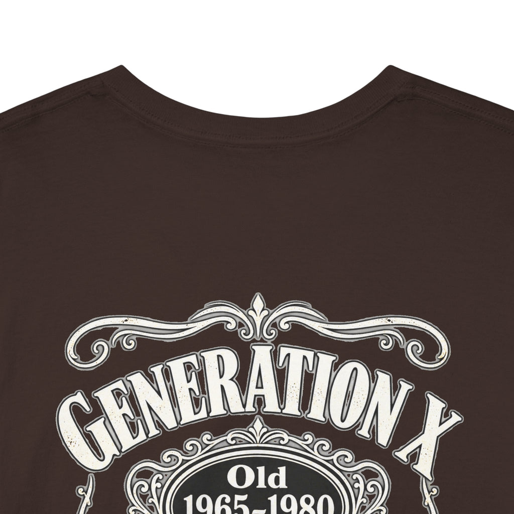 Generation X T‑Shirt — 'Stay Feral' Vintage Whiskey Label Tee (Born 1965–1980)