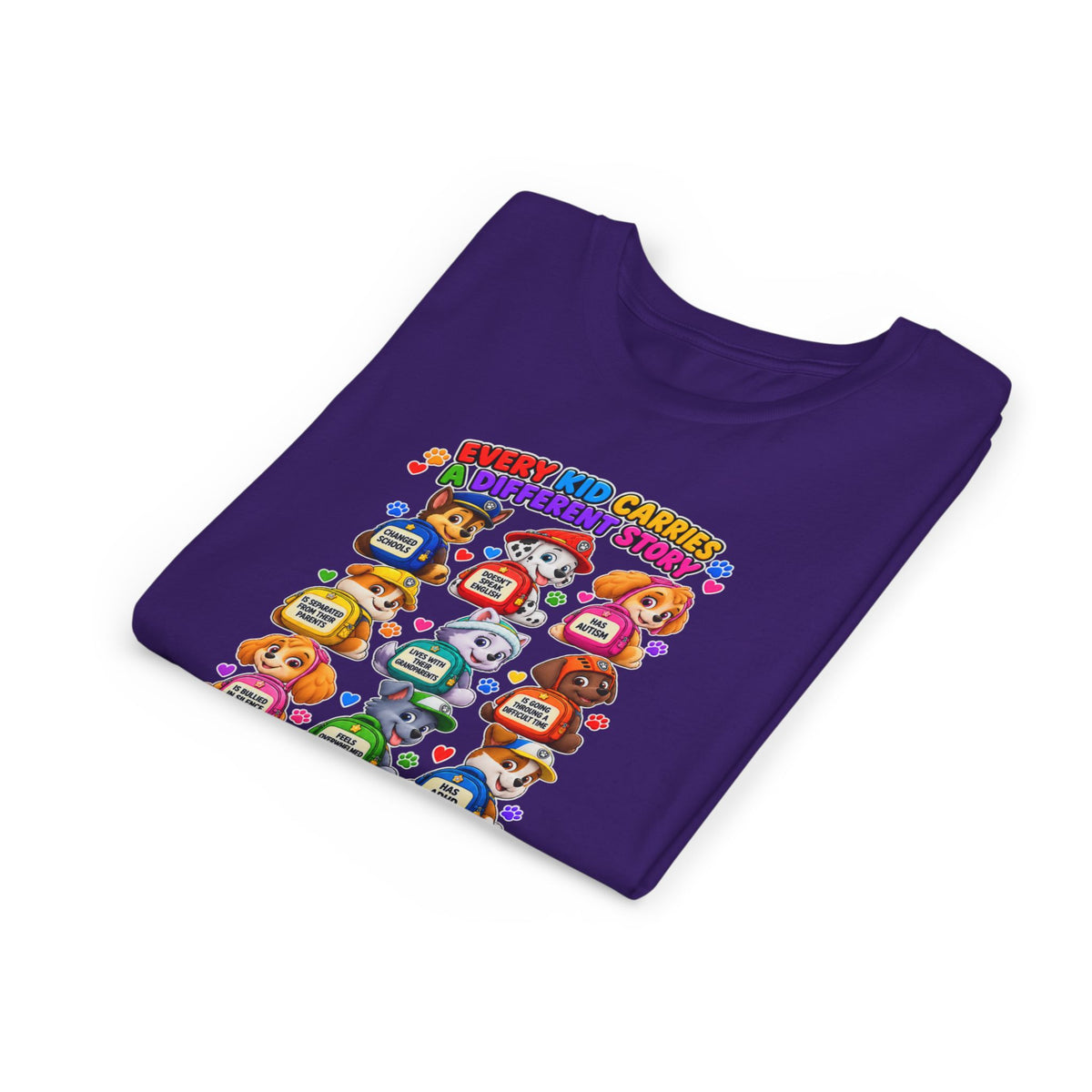 Be Kind Youth Short Sleeve Tee – Colorful Cartoon Character Shirt