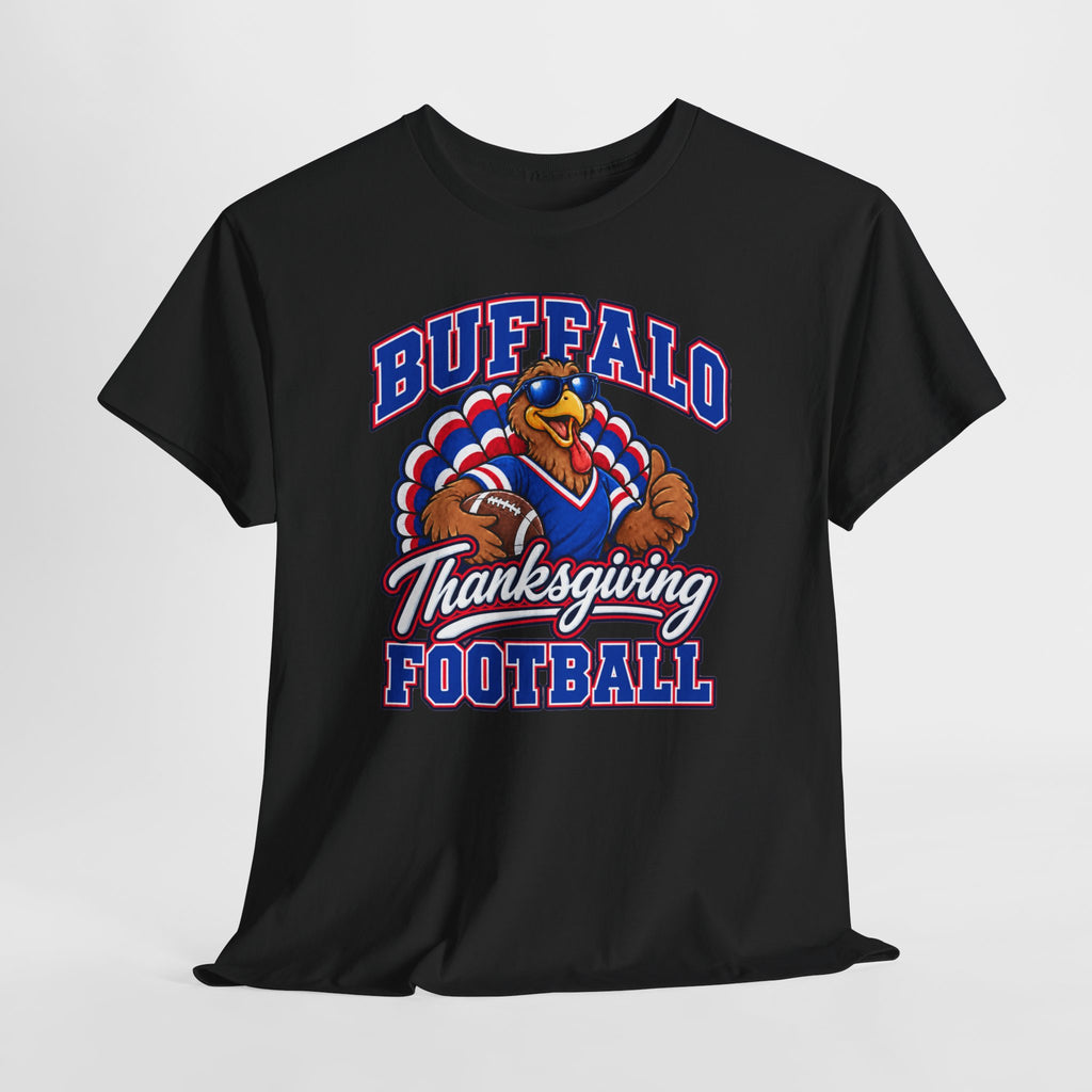 Buffalo Thanksgiving Football T-Shirt — Turkey Mascot Game Day Tee