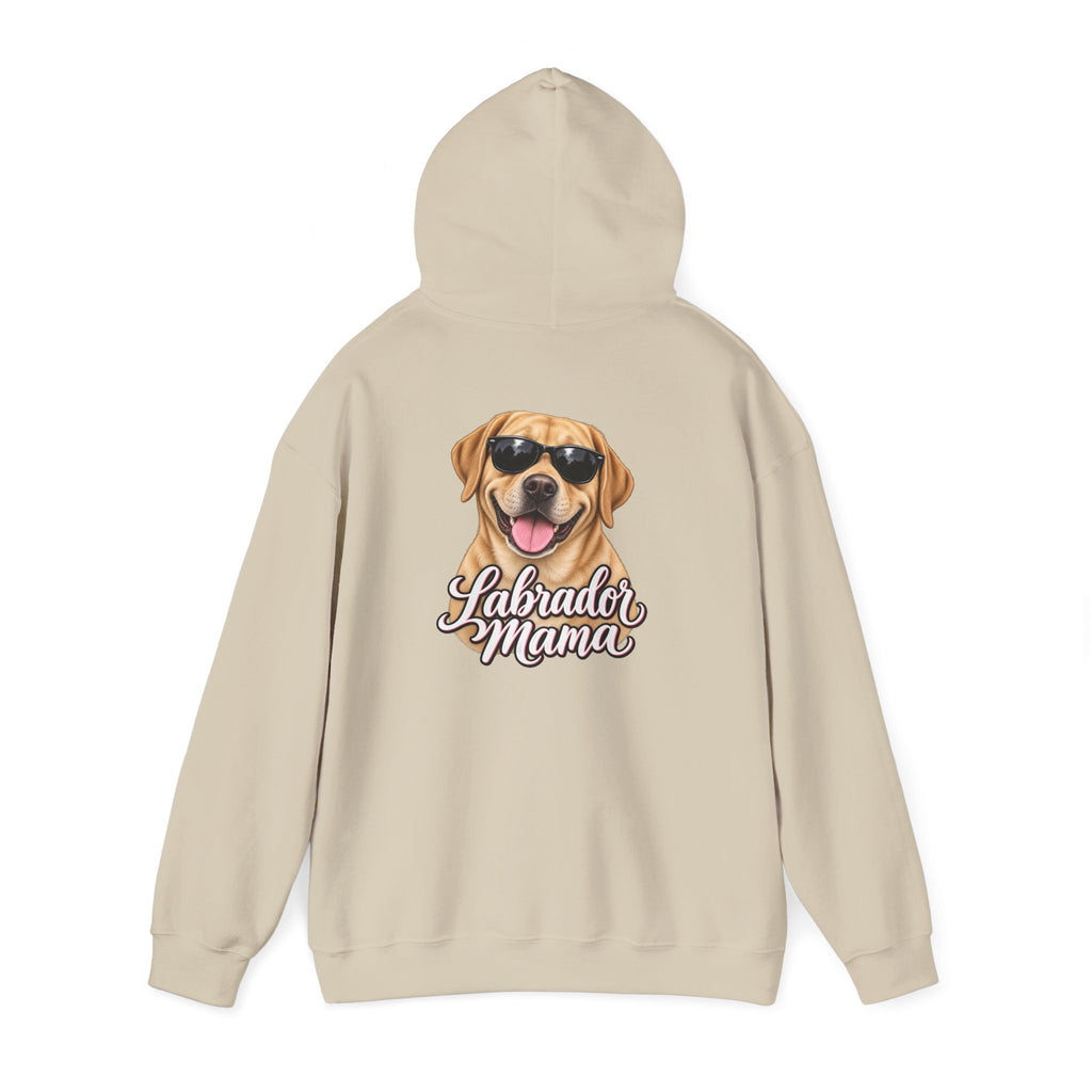 Labrador Mama Hoodie — Dog Mom Sweatshirt with Cute Sunglasses Lab Design