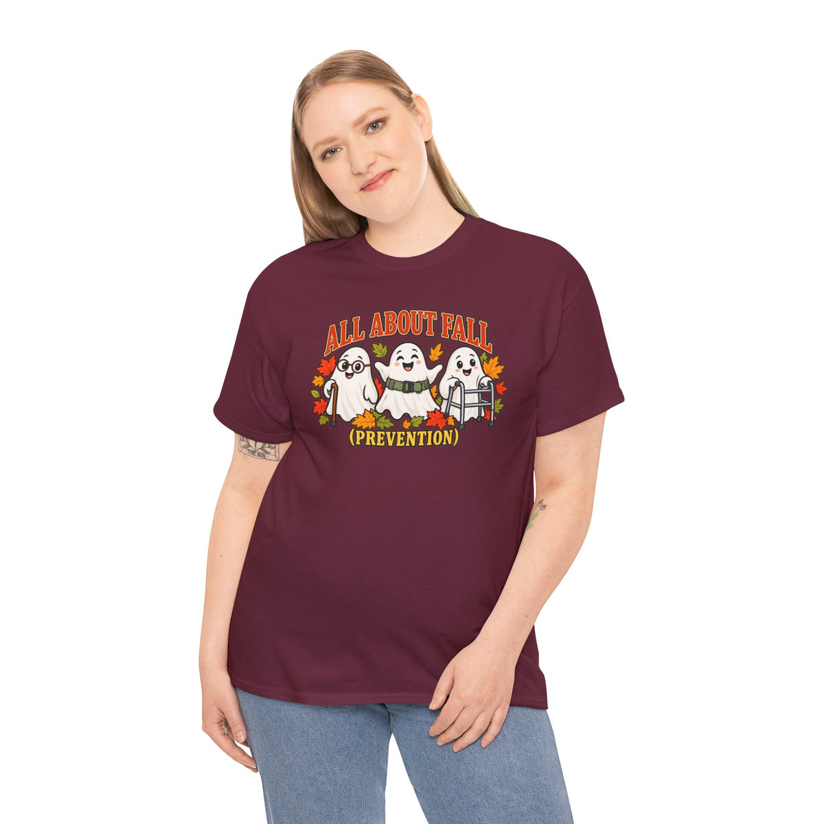 All About Fall (Prevention) Ghost Tee — Cute Halloween Autumn T-Shirt