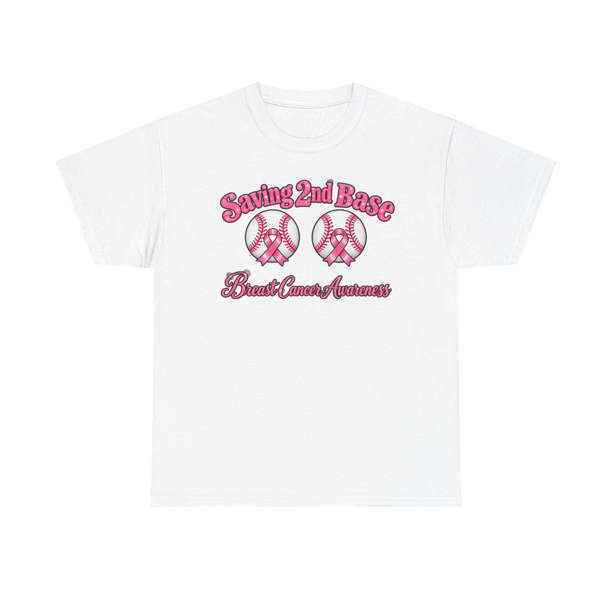Saving 2nd Base Breast Cancer Awareness T-Shirt