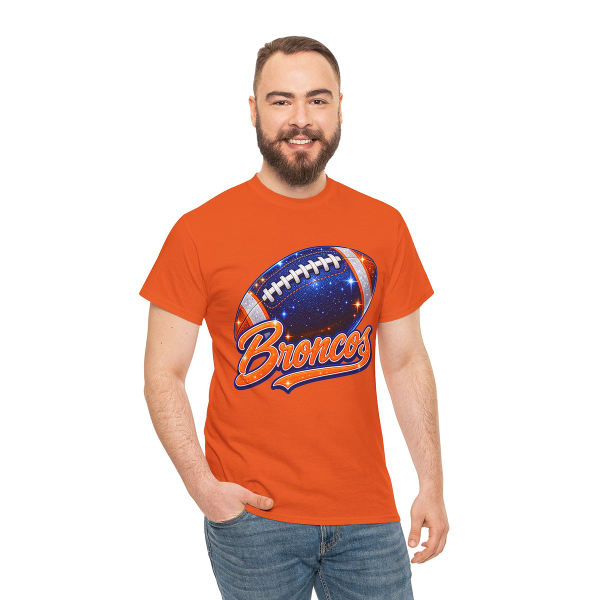 Broncos Football T-Shirt — Galaxy Football Graphic Tee