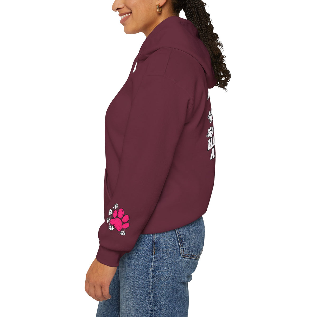 My Shadow Has Four Legs and a Tail Paw Print Hoodie