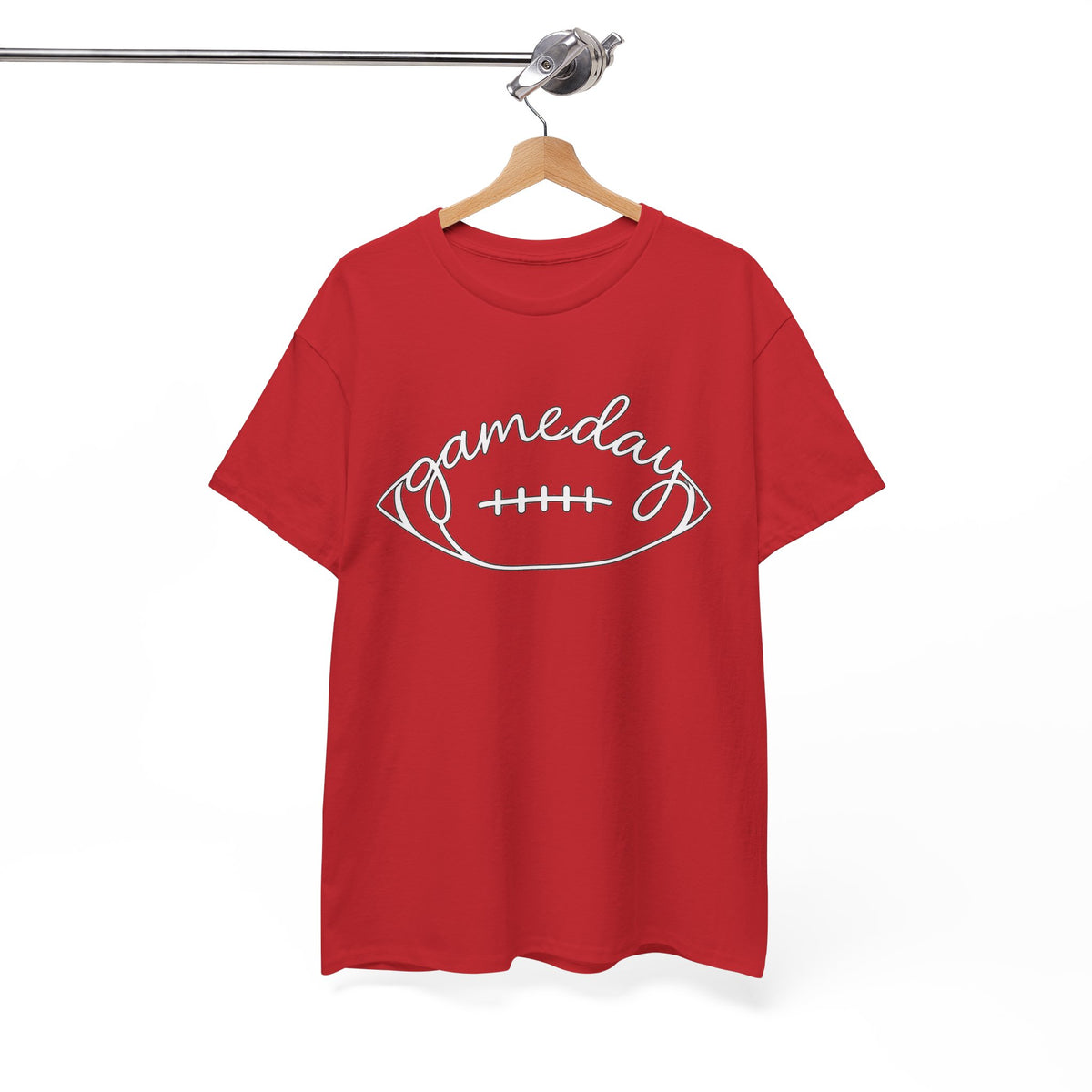 Gameday Football Tee — 'gameday' Script Football Graphic T-Shirt