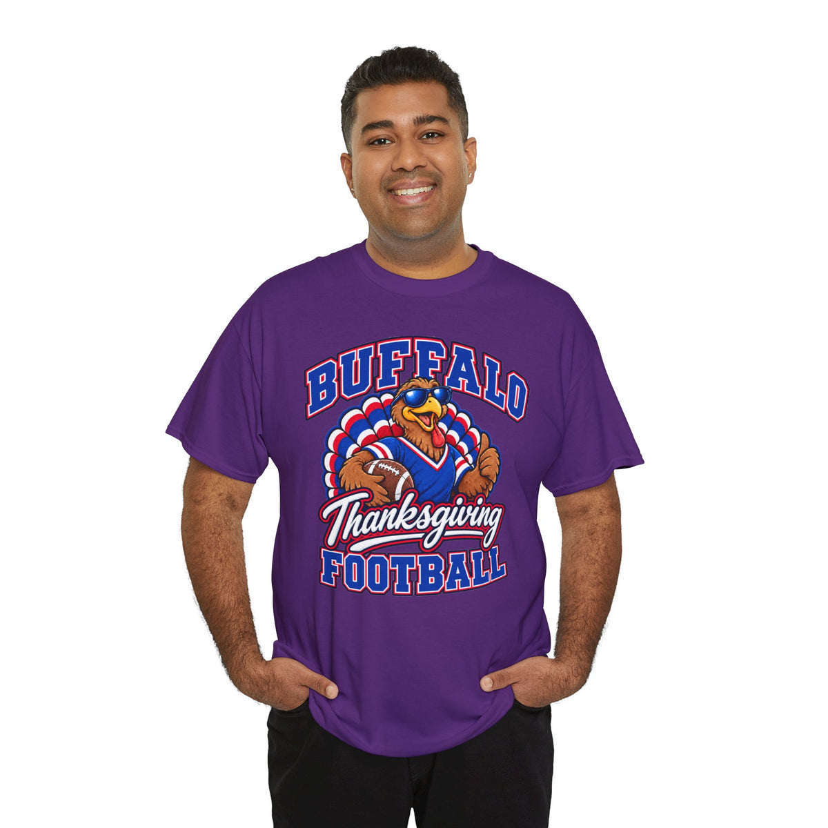 Buffalo Thanksgiving Football T-Shirt — Turkey Mascot Game Day Tee
