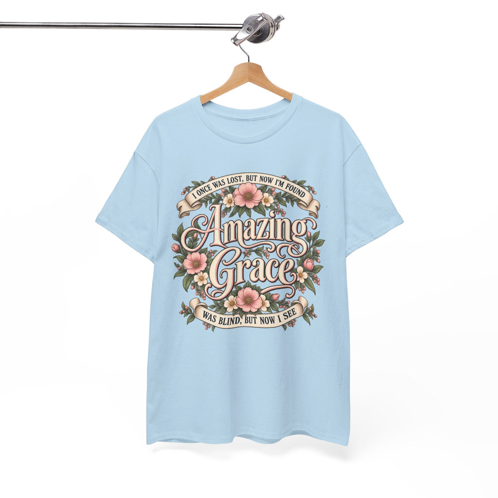 Amazing Grace Floral T-Shirt — Vintage Christian Faith Tee