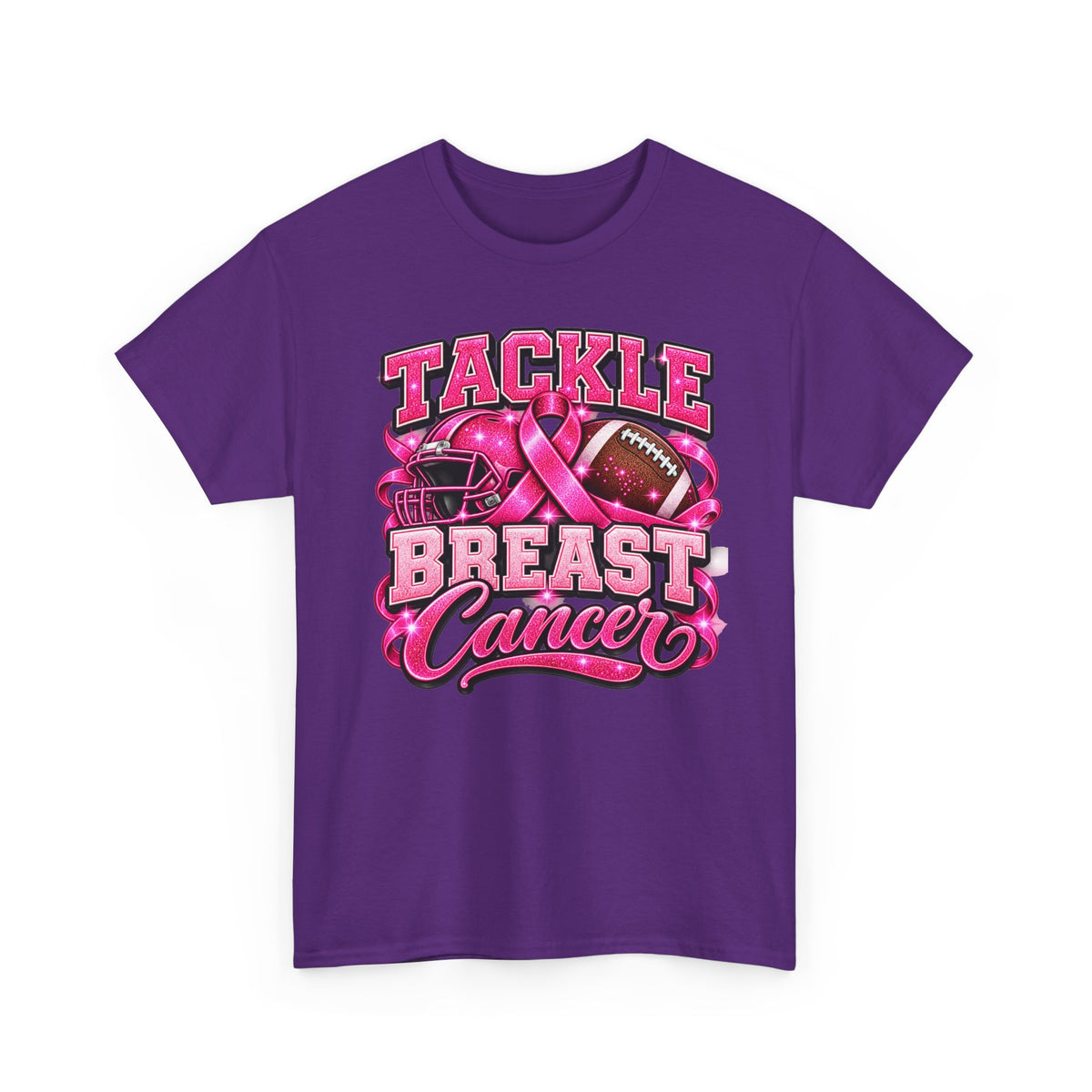 T-Shirt — "Tackle Breast Cancer" Pink Football Awareness Tee