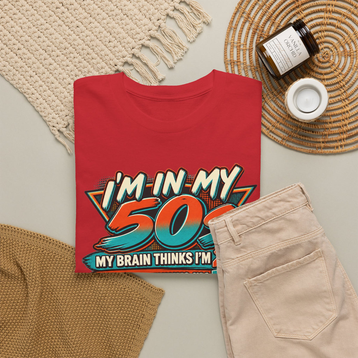 Retro 50s Birthday T‑Shirt — "I'm in My 50s" 80s Playlist Cassette Tee