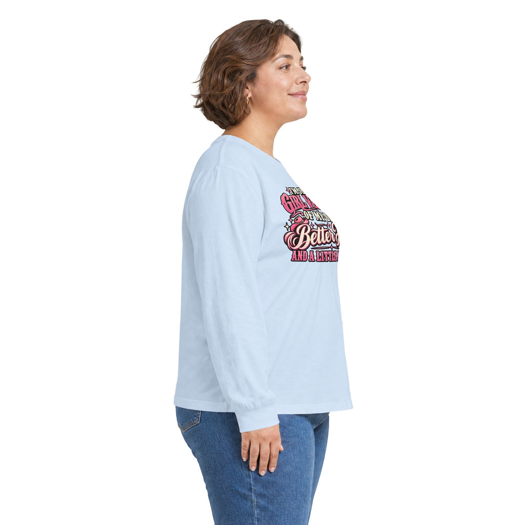Long Sleeve Tee — "I'm Just the Girl Version of My Dad" Graphic