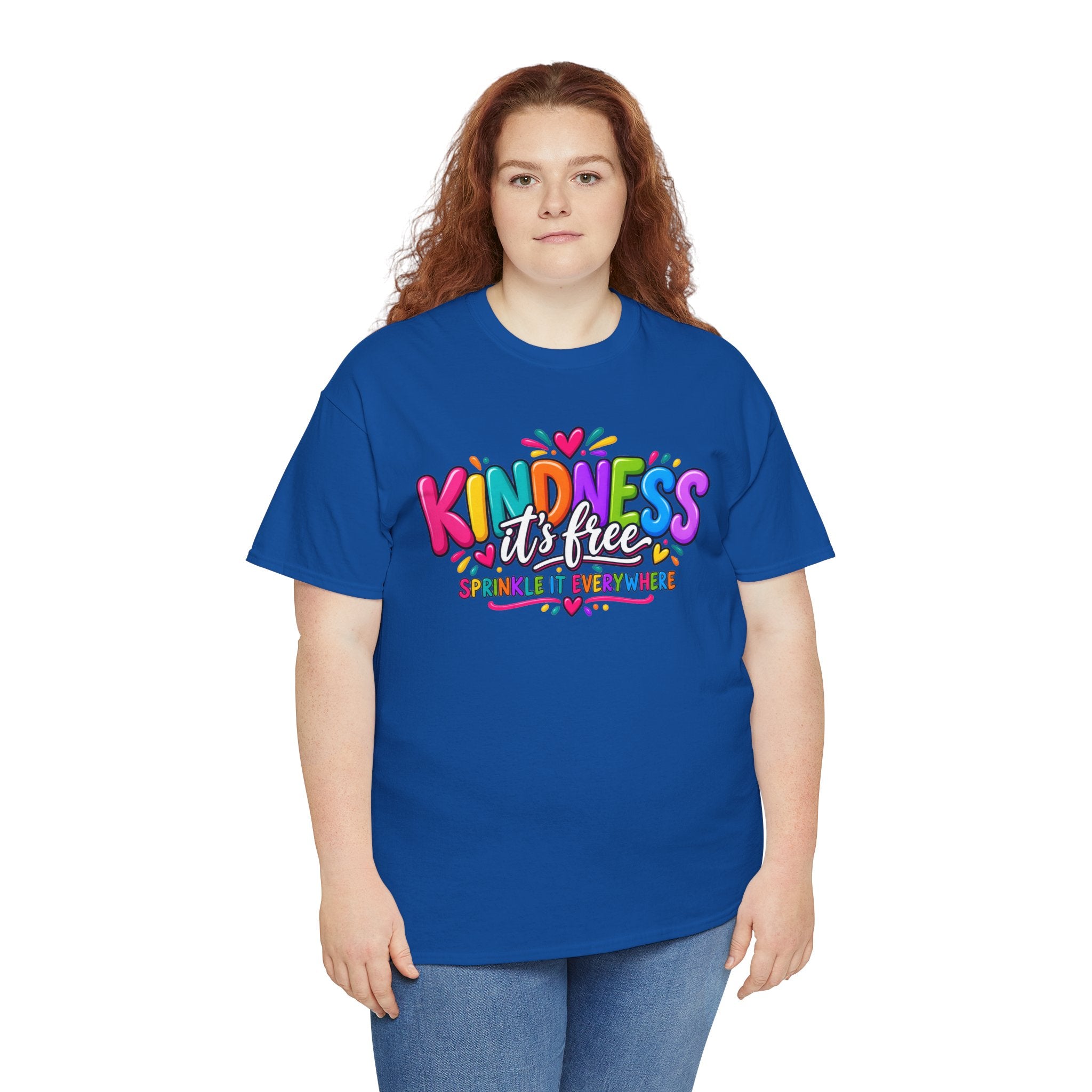 Kindness Is Free Rainbow Tee — Cute Positive Message T-Shirt