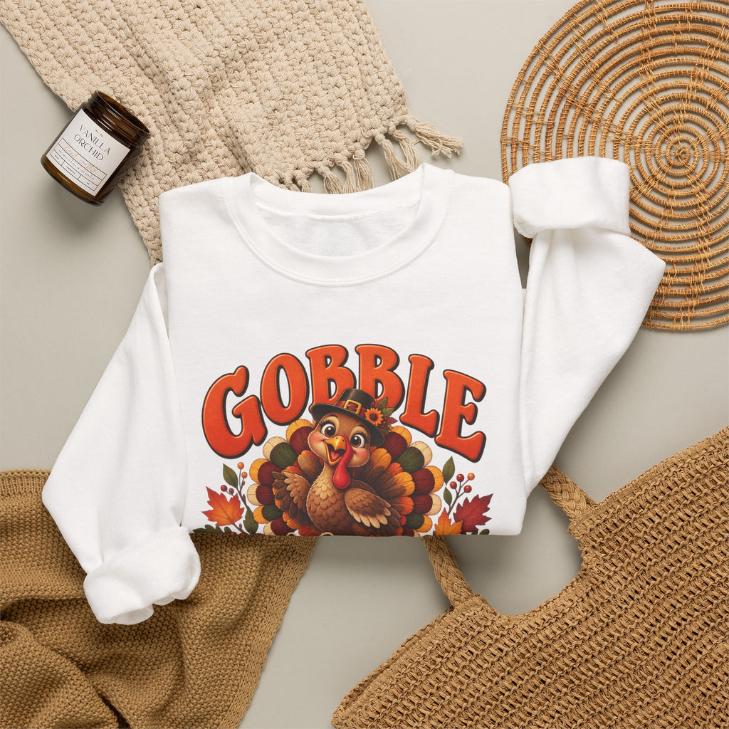 Thanksgiving Turkey 'Gobble Till You Wobble' Crewneck Sweatshirt