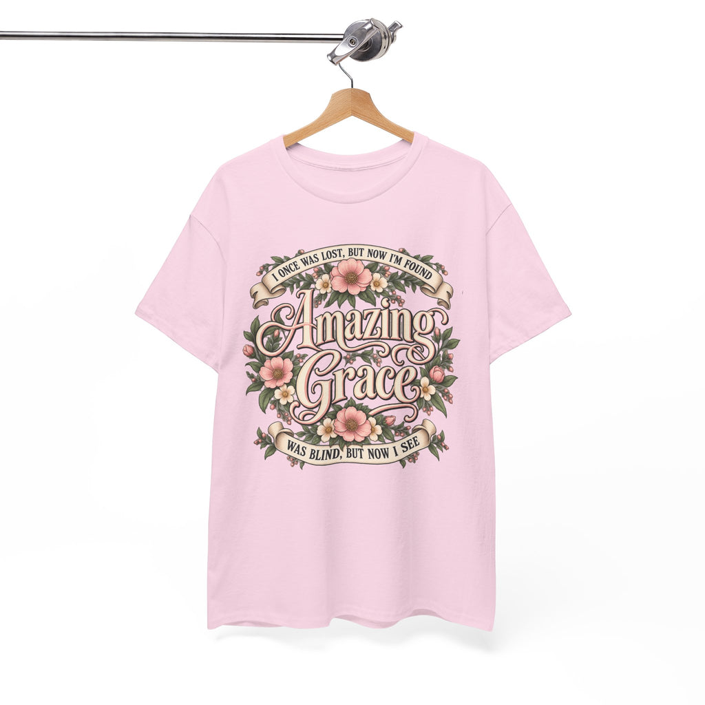 Amazing Grace Floral T-Shirt — Vintage Christian Faith Tee