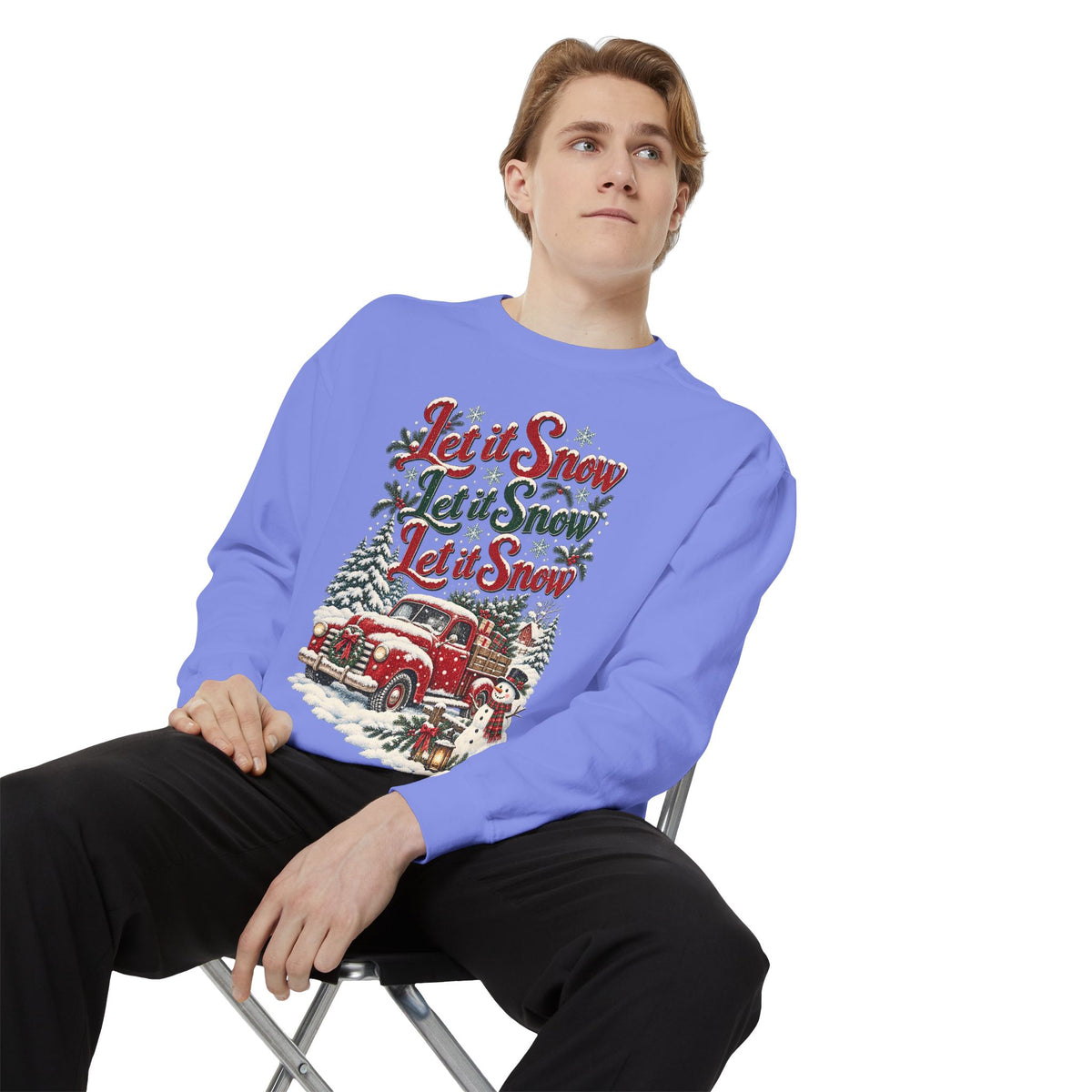 Let It Snow Vintage Truck Sweatshirt