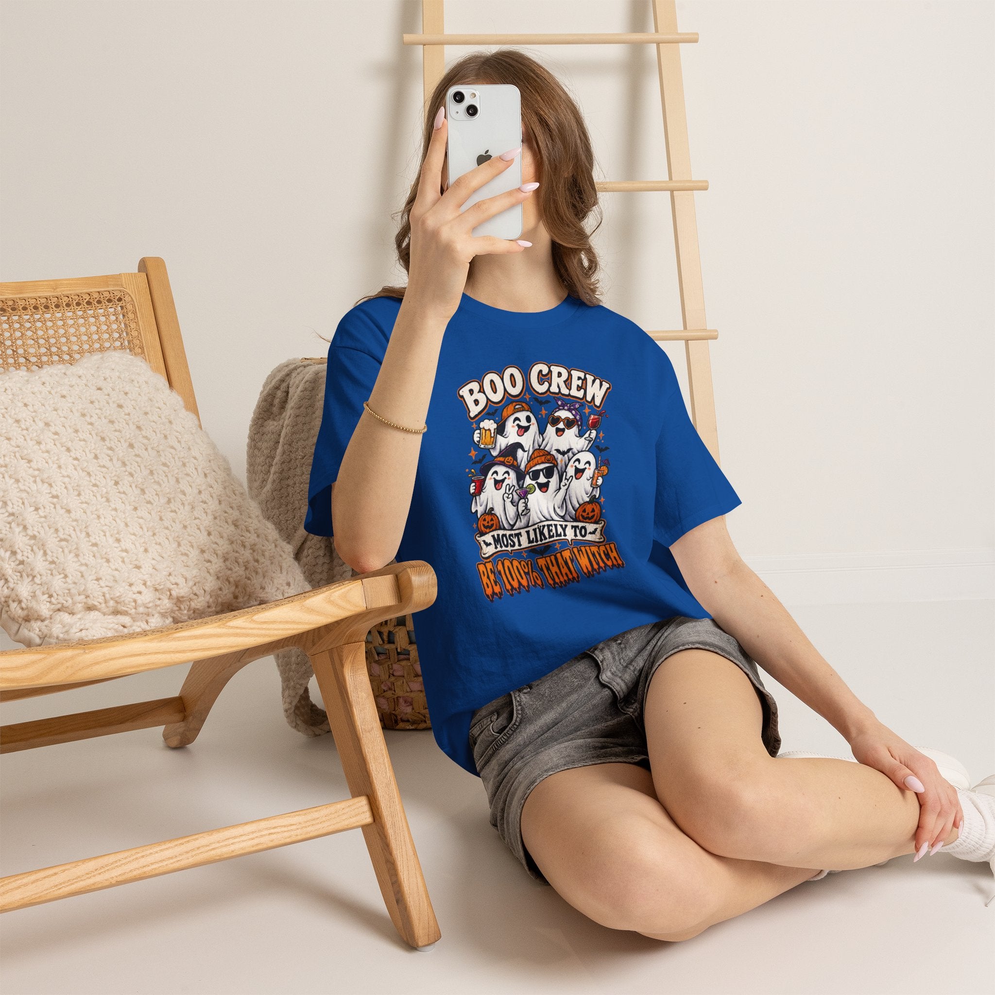 Boo Crew Halloween T-Shirt – "Most Likely To Be 100% That Witch" Ghosts Tee