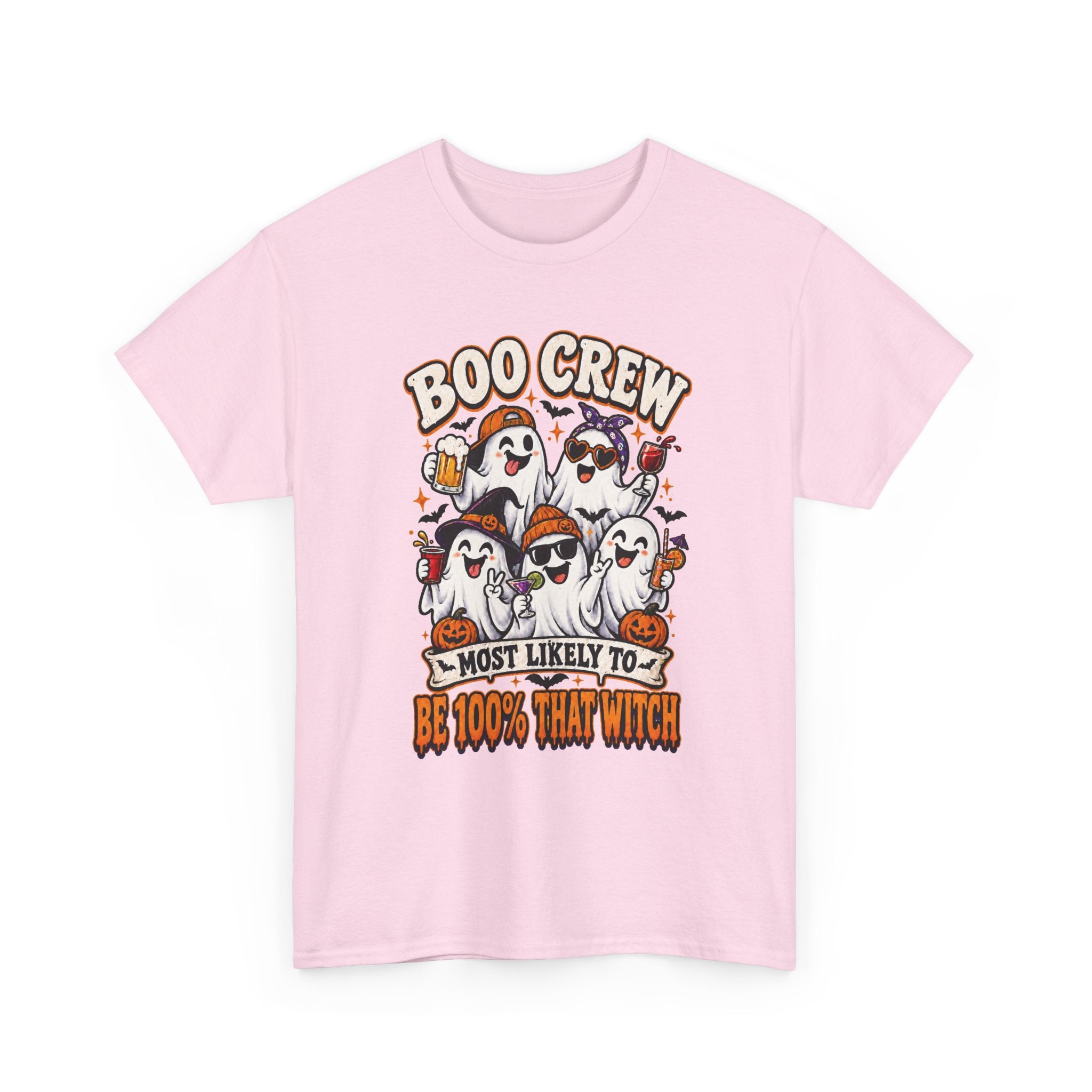 Boo Crew Halloween T-Shirt – "Most Likely To Be 100% That Witch" Ghosts Tee