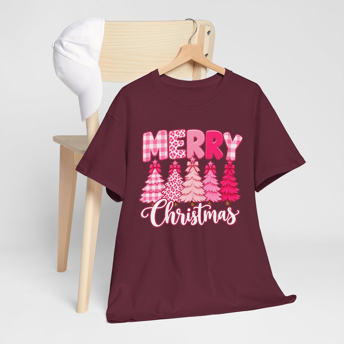 Merry Christmas Pink Christmas Tree T-Shirt