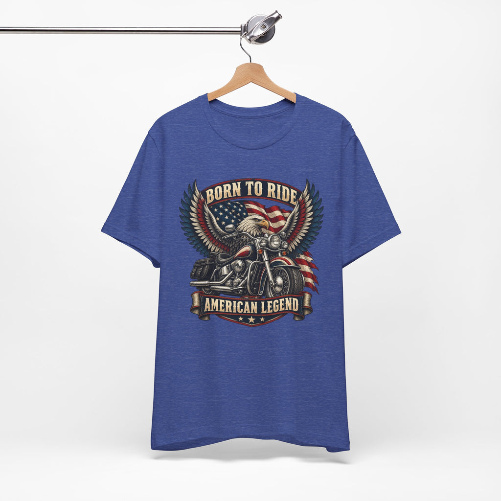 Born to Ride Eagle Motorcycle Tee — American Legend Patriotic T-Shirt