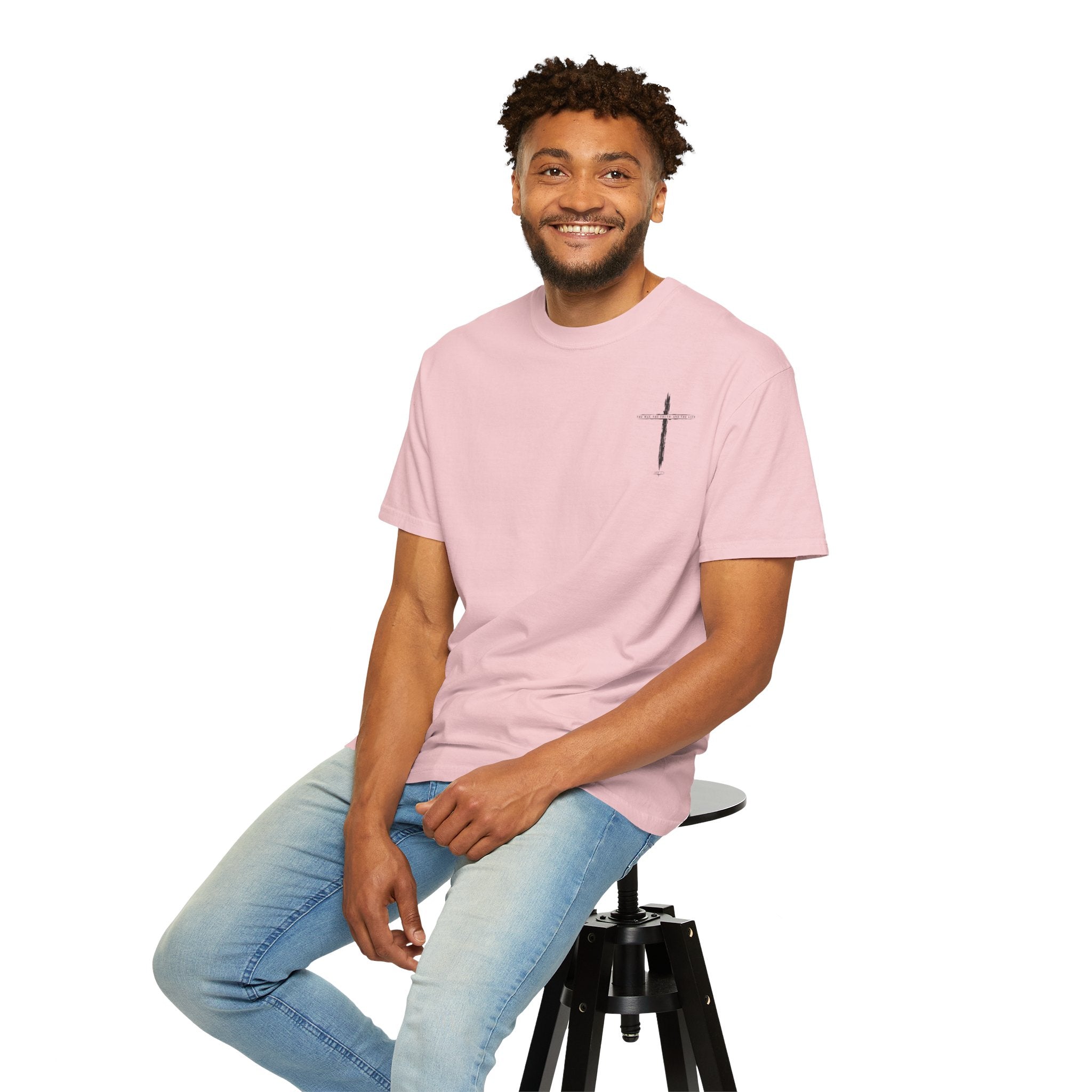 Christian Cross T-Shirt — 'The Way, The Truth, The Life' Religious Tee