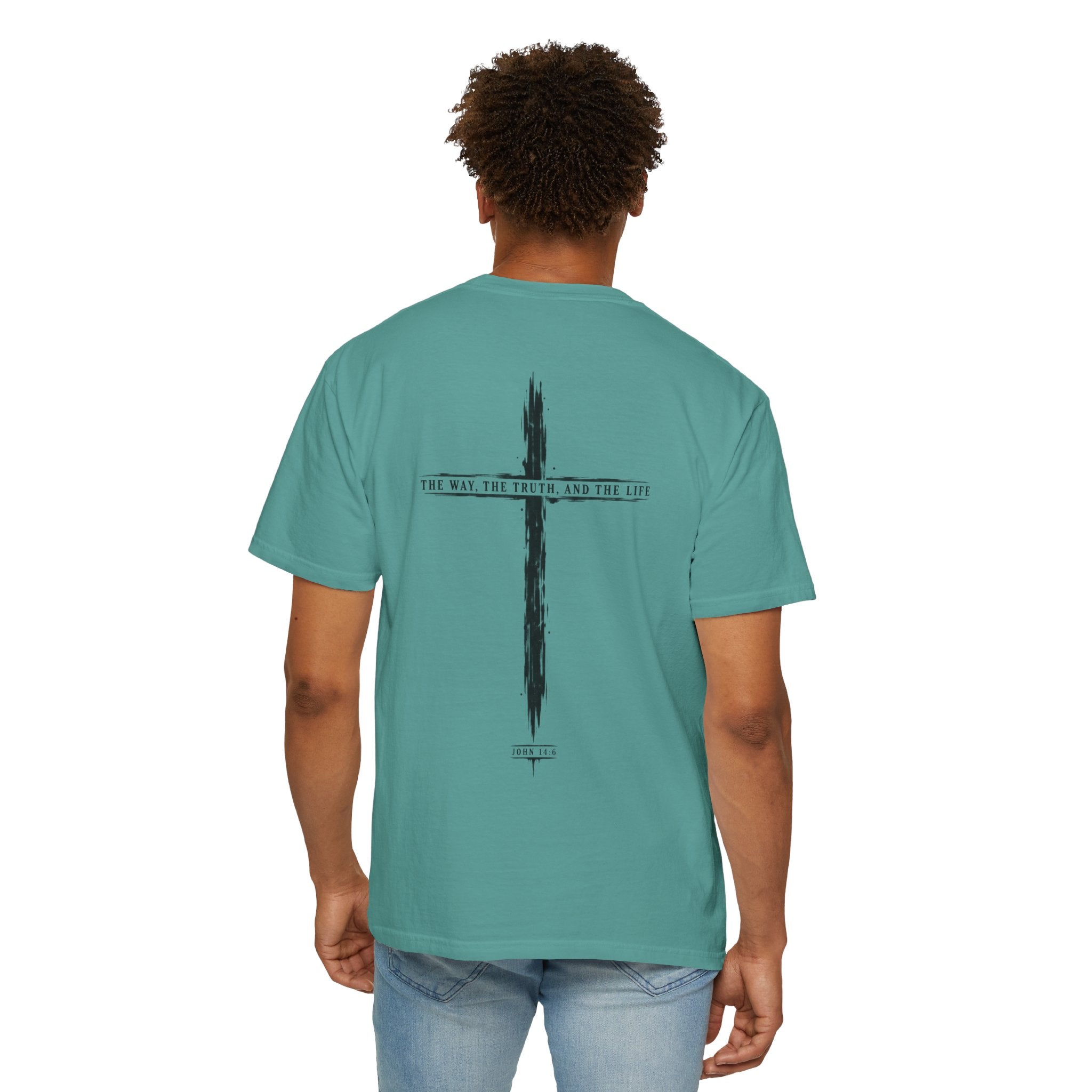 Christian Cross T-Shirt — 'The Way, The Truth, The Life' Religious Tee