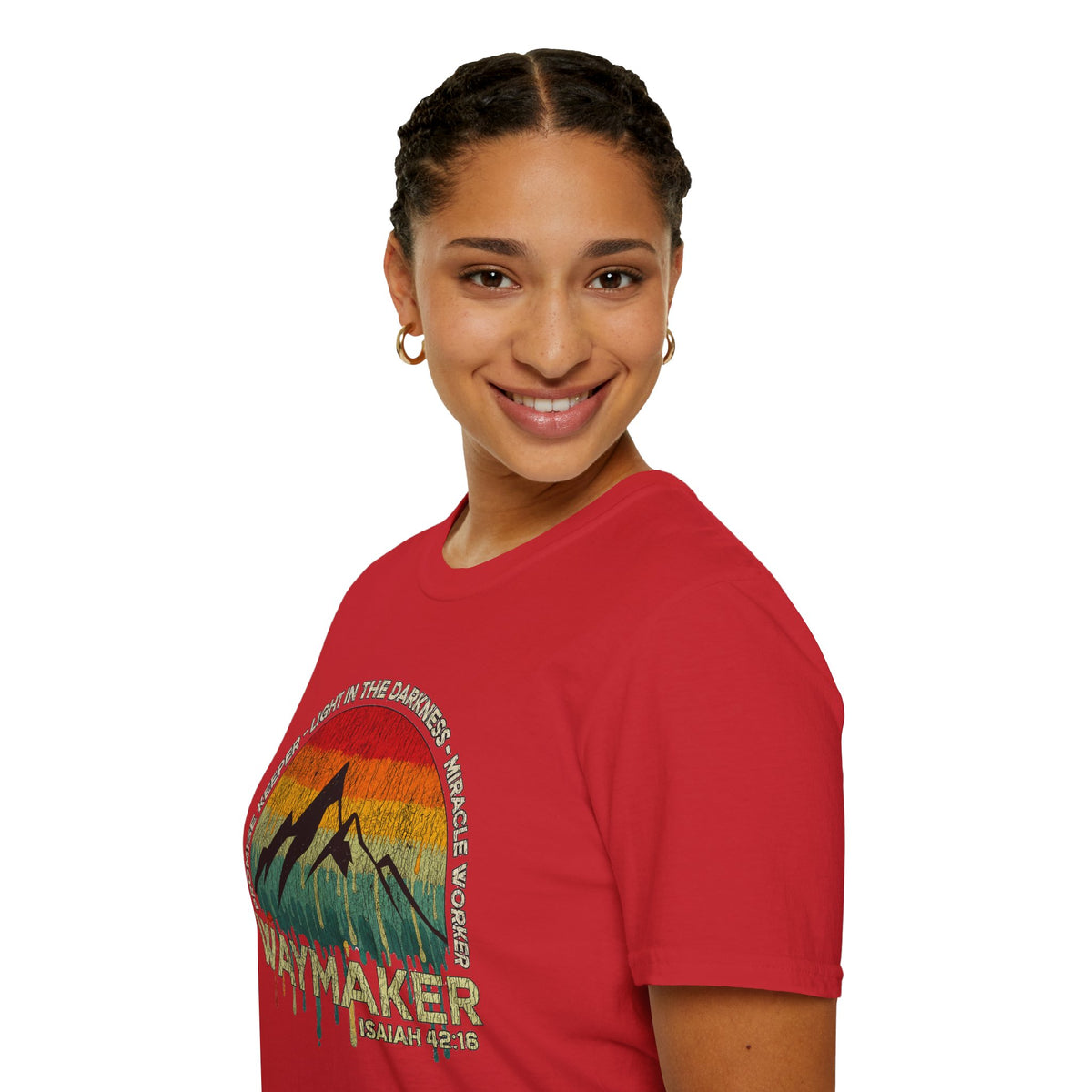 Waymaker Mountain T-Shirt — “Promise Keeper, Light in the Darkness” Christian Graphic Tee