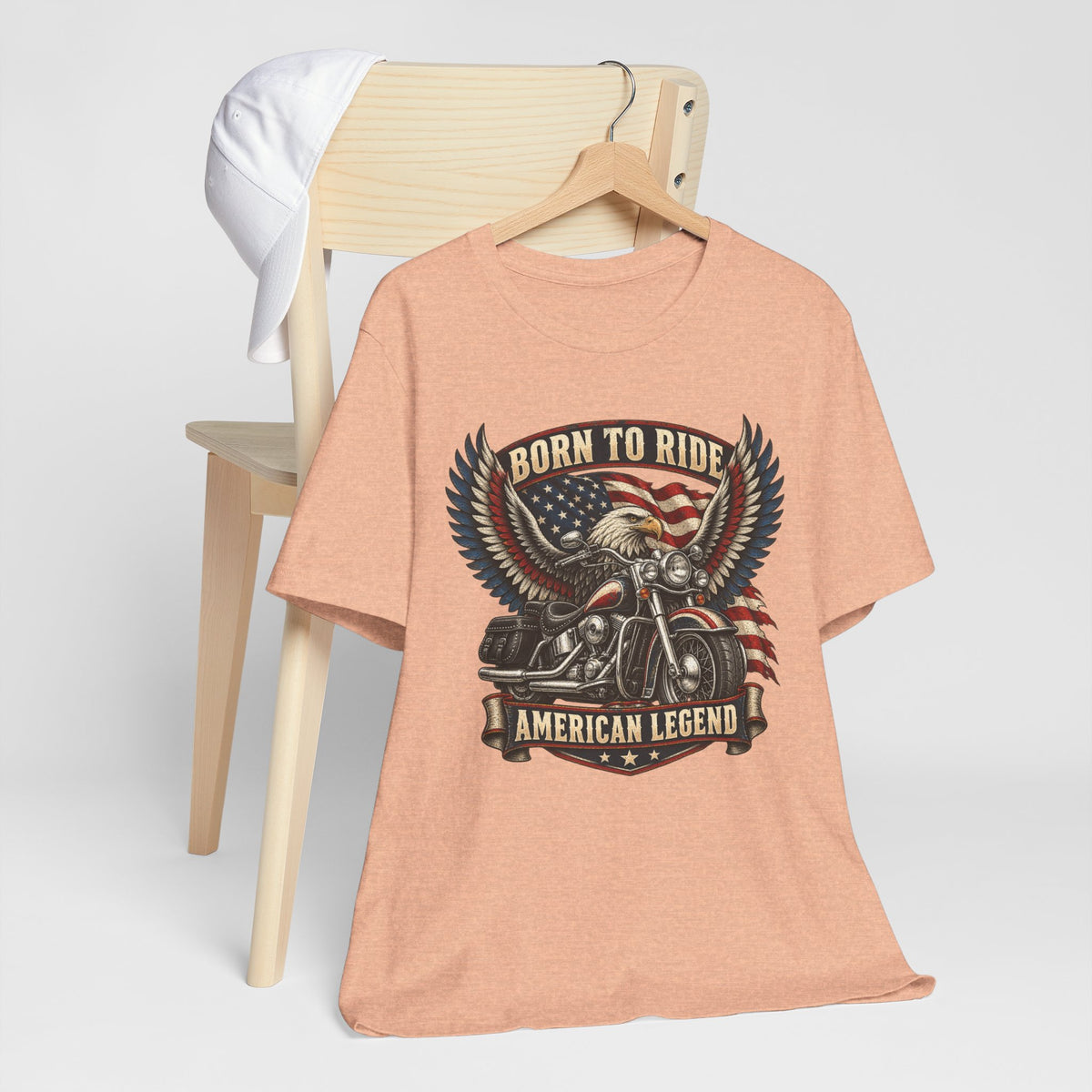Born to Ride Eagle Motorcycle Tee — American Legend Patriotic T-Shirt