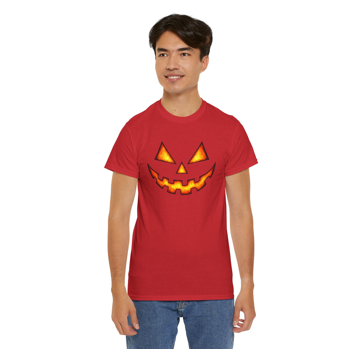 Jack-O'-Lantern Pumpkin Scary Face T-Shirt — Halloween Horror Costume Tee