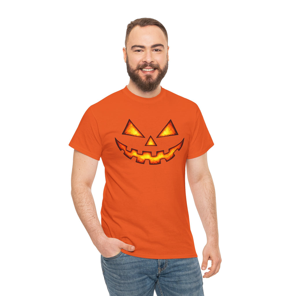 Jack-O'-Lantern Pumpkin Scary Face T-Shirt — Halloween Horror Costume Tee