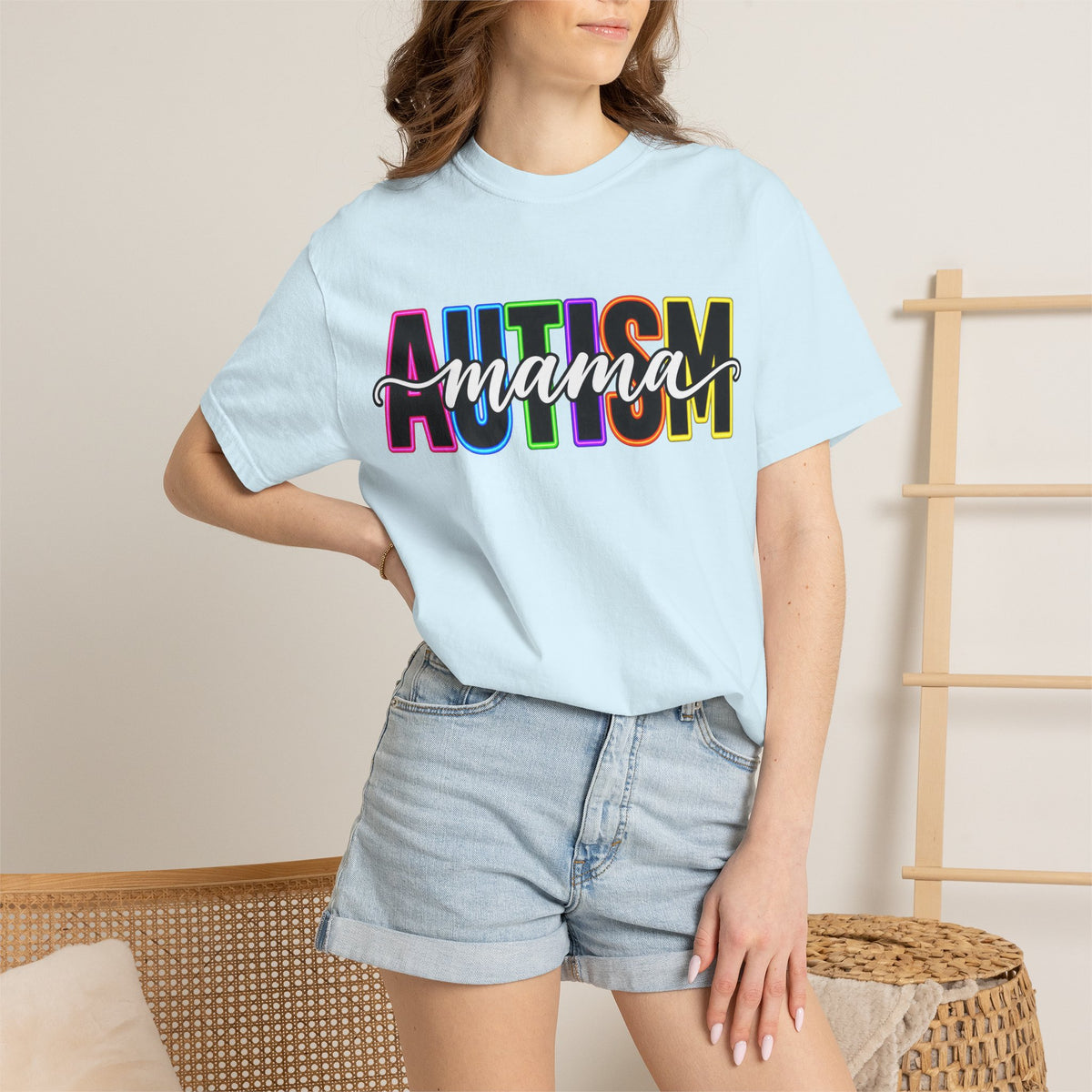 Autism Mama T-Shirt — Colorful Pride Support Tee for Moms