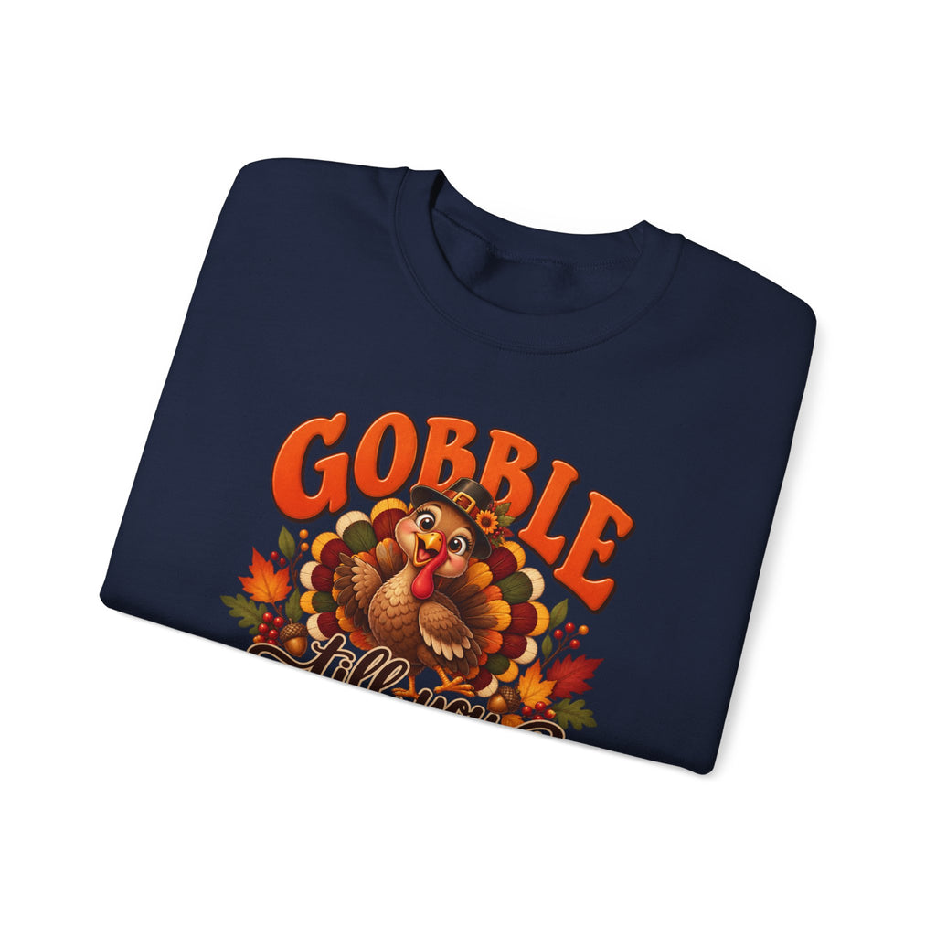 Thanksgiving Turkey 'Gobble Till You Wobble' Crewneck Sweatshirt