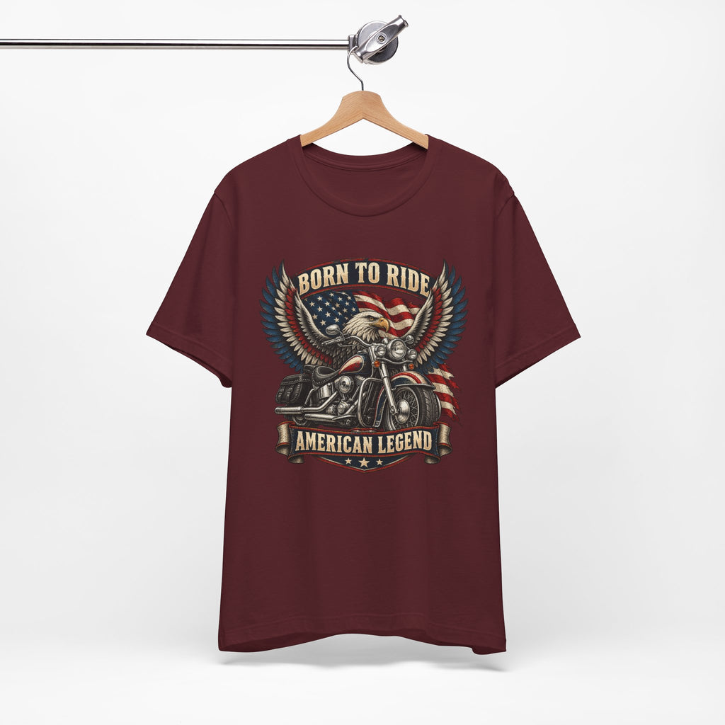 Born to Ride Eagle Motorcycle Tee — American Legend Patriotic T-Shirt