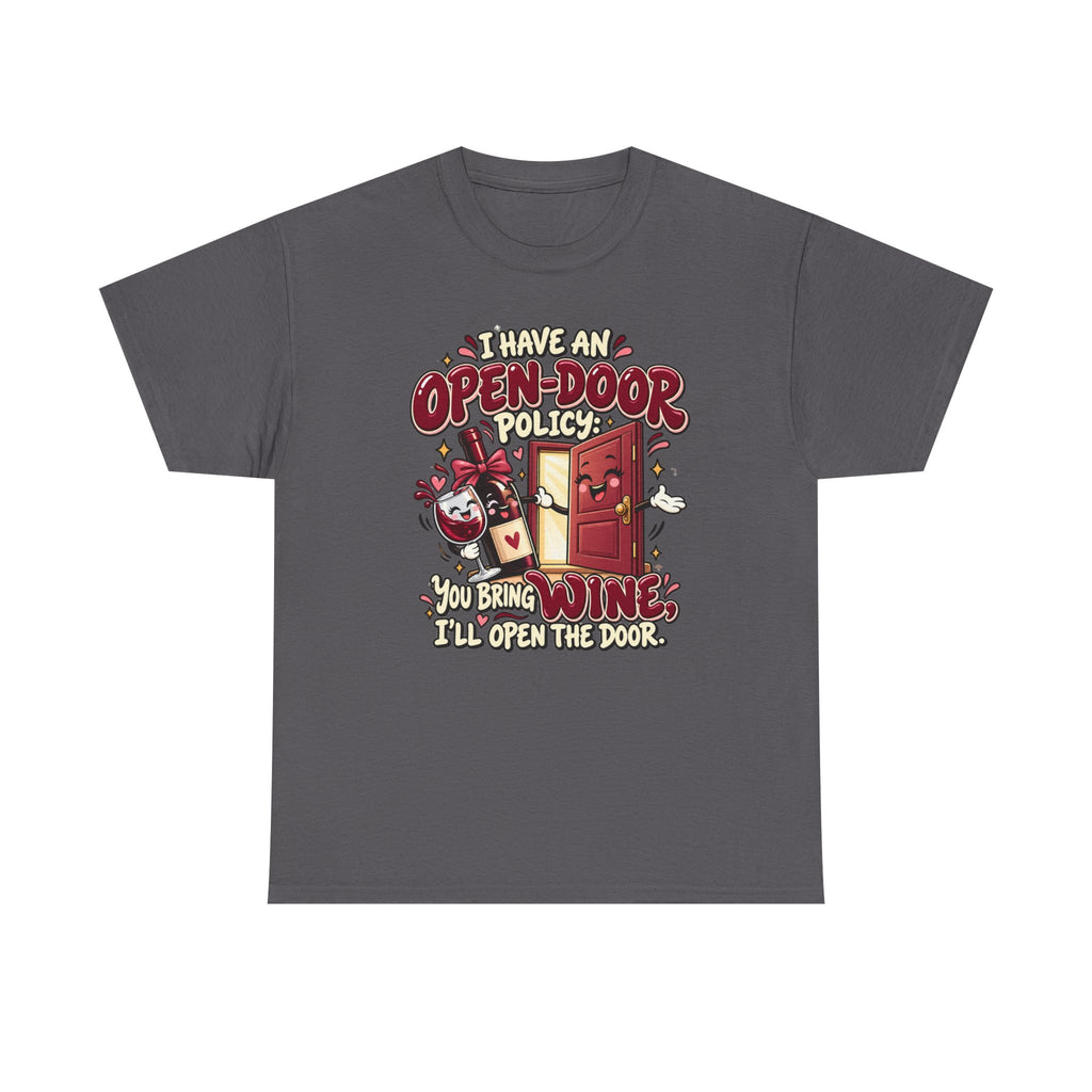 Open-Door Policy Wine Lover T-Shirt