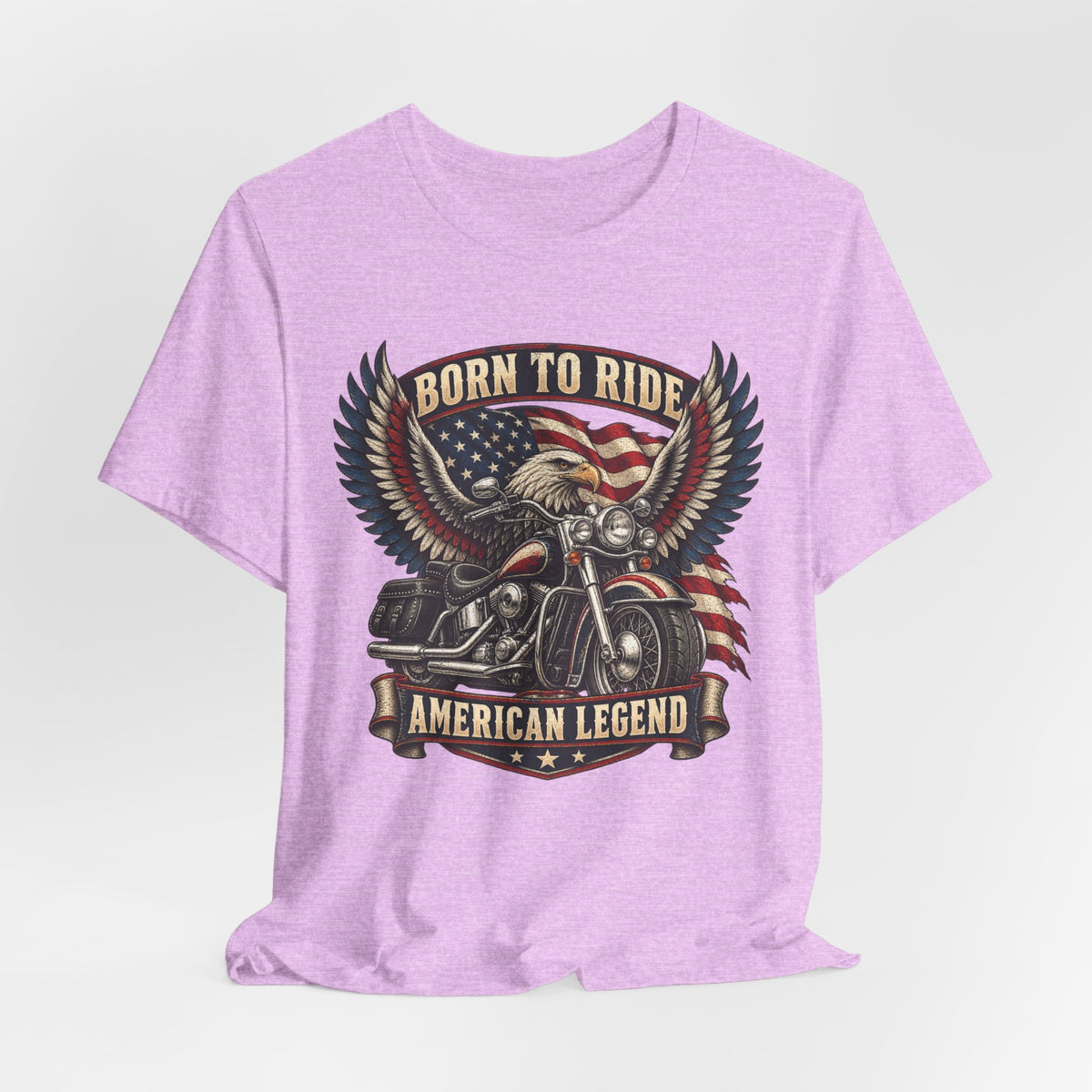Born to Ride Eagle Motorcycle Tee — American Legend Patriotic T-Shirt
