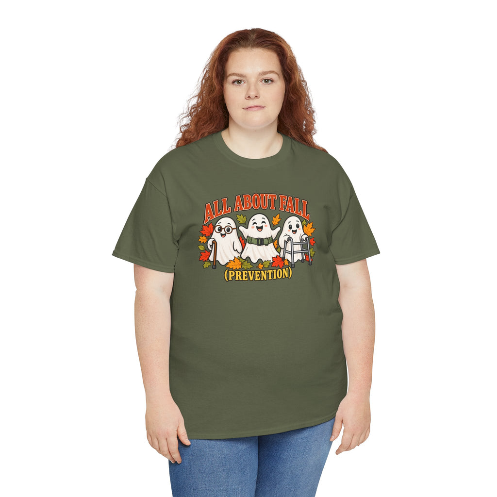 All About Fall (Prevention) Ghost Tee — Cute Halloween Autumn T-Shirt