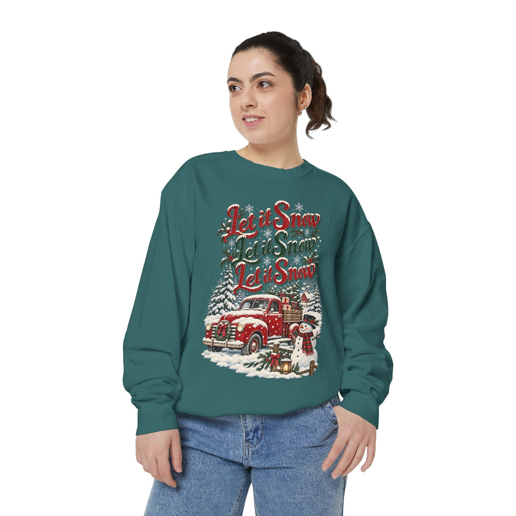Let It Snow Vintage Truck Sweatshirt