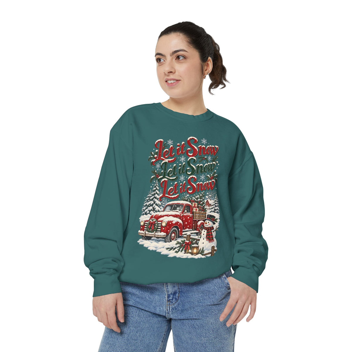 Let It Snow Vintage Truck Sweatshirt