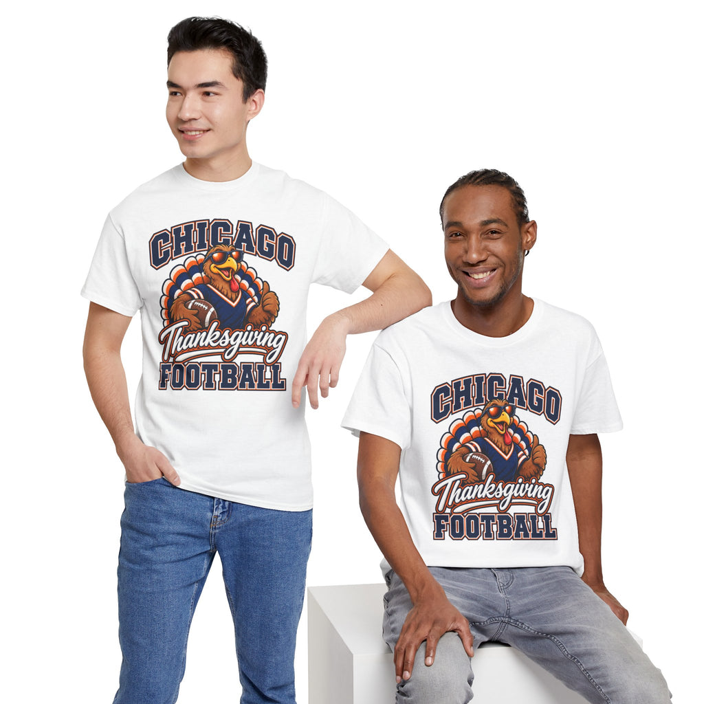 Chicago Thanksgiving Football T-Shirt — Turkey Mascot Game Day Tee