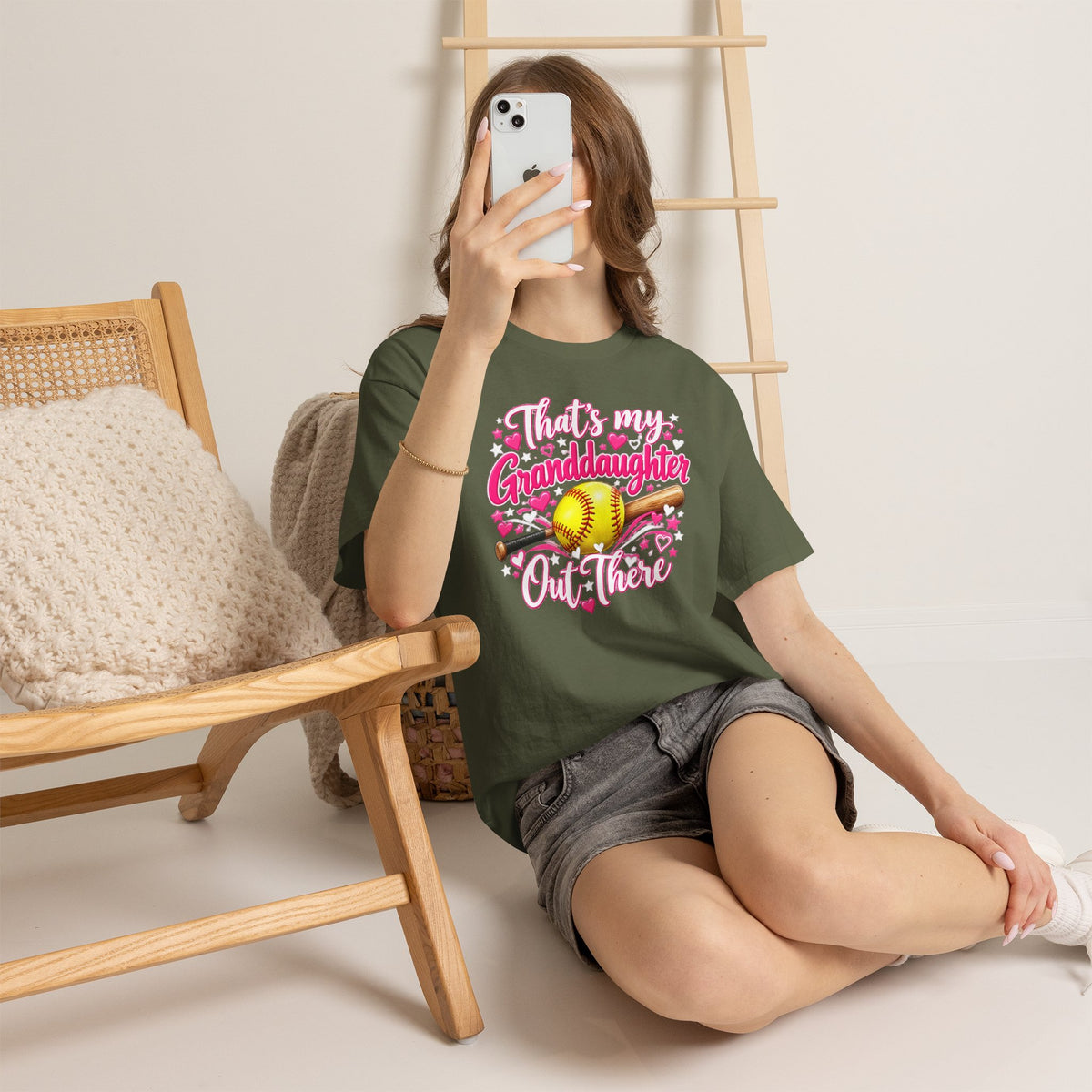 That’s My Granddaughter Out There Softball Grandma T-Shirt