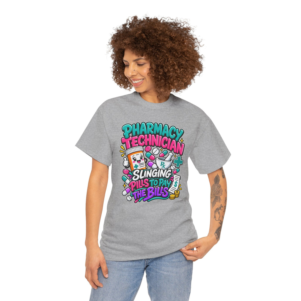 Pharmacy Technician T‑Shirt — "Slinging Pills to Pay the Bills" Graphic Tee