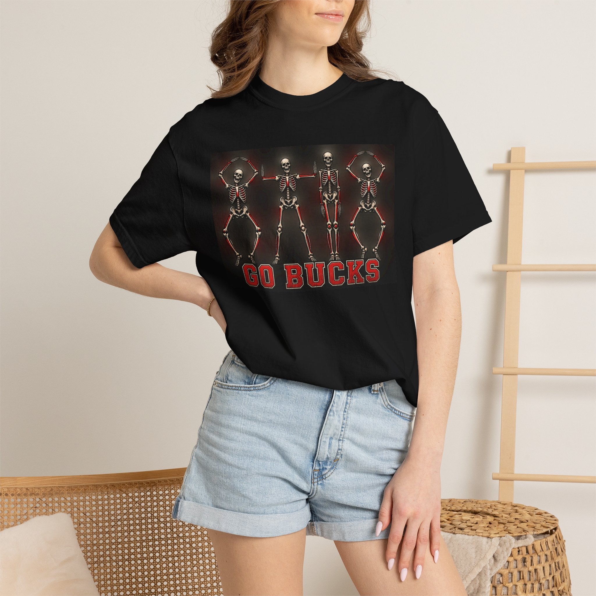 Go Bucks T-Shirt — Vintage Skeleton Dance Football Fan Tee