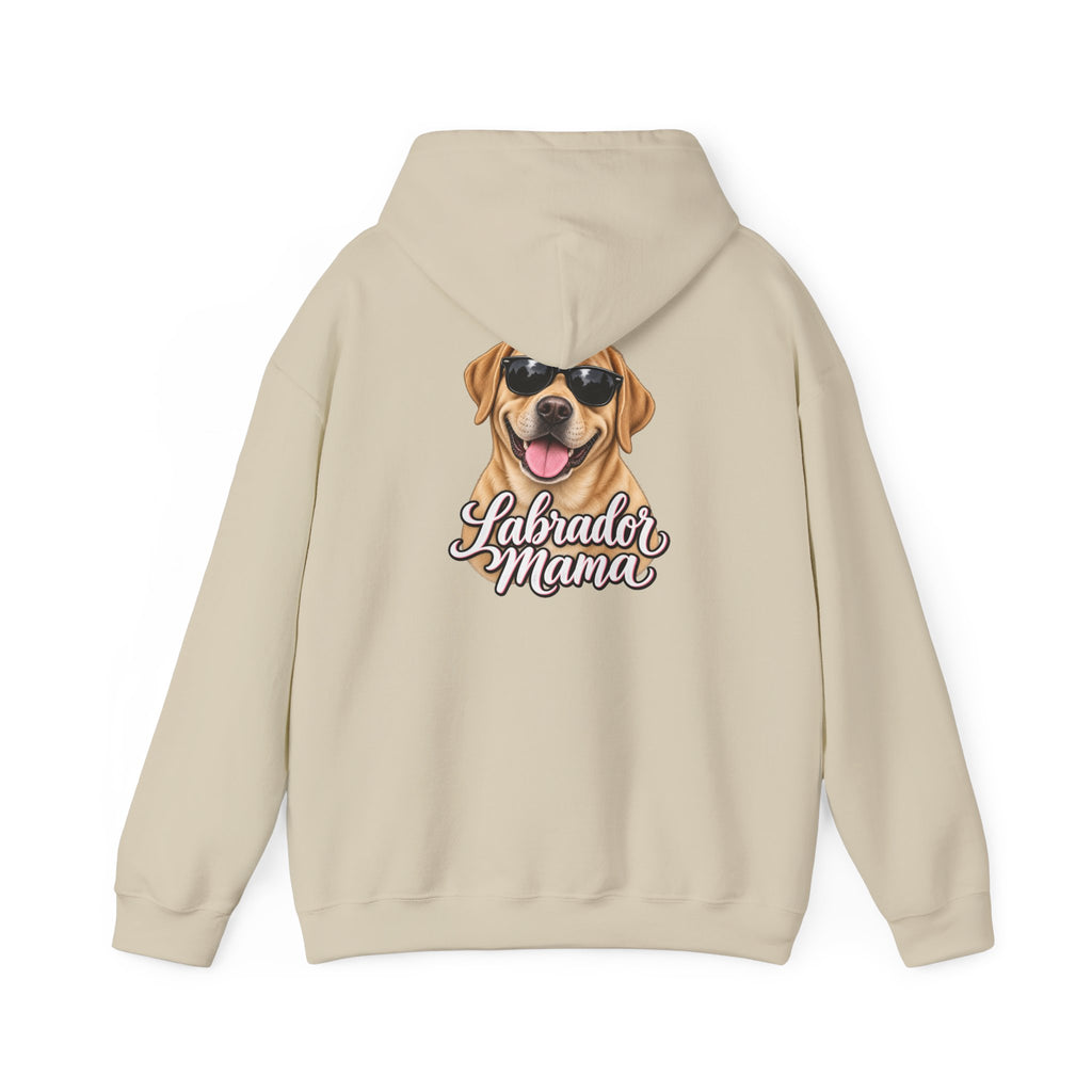 Labrador Mama Hoodie — Dog Mom Sweatshirt with Cute Sunglasses Lab Design