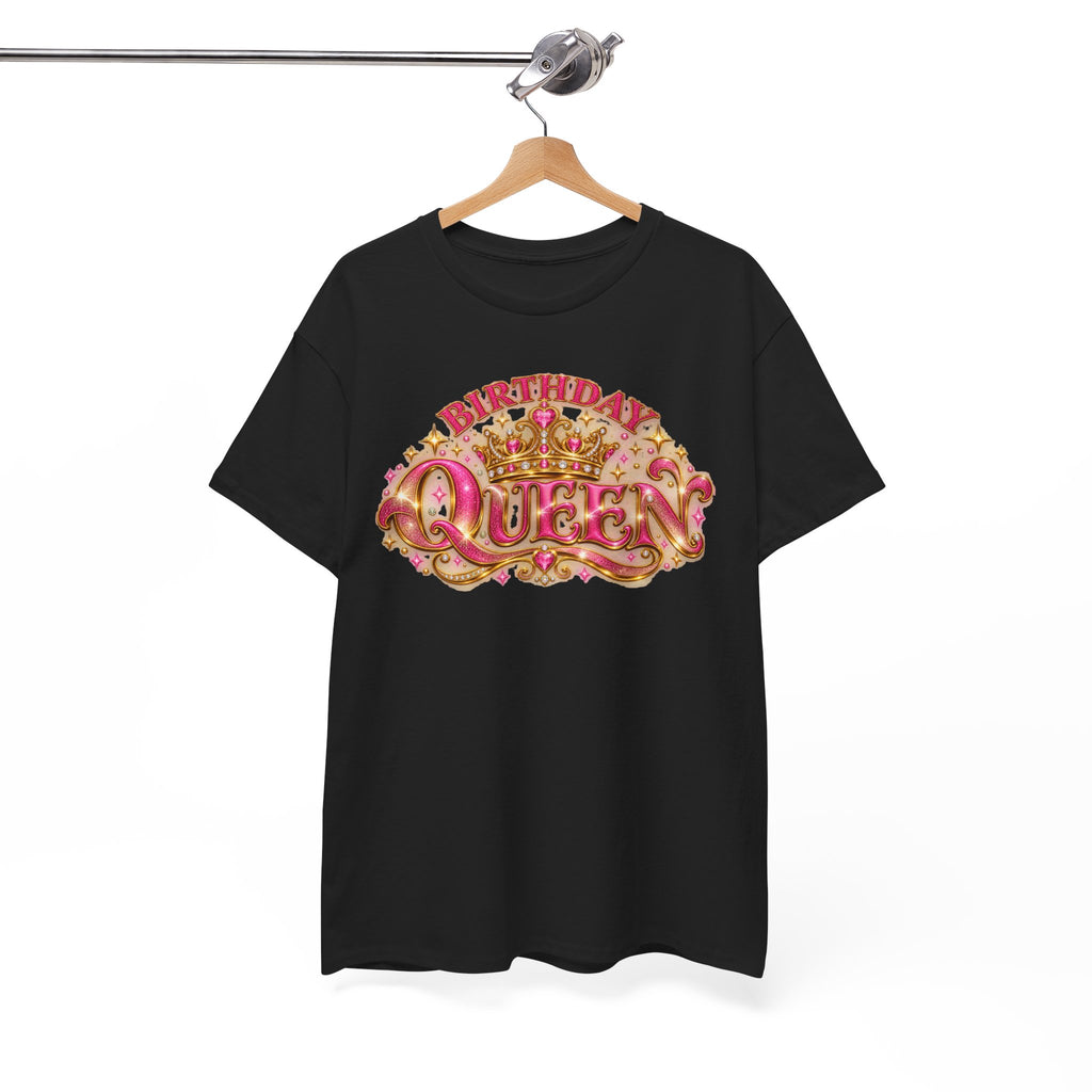Birthday Queen Graphic T-Shirt | Pink & Gold Crown