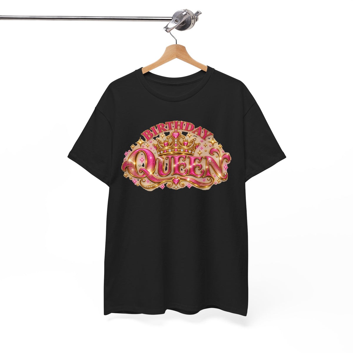 Birthday Queen Graphic T-Shirt | Pink & Gold Crown