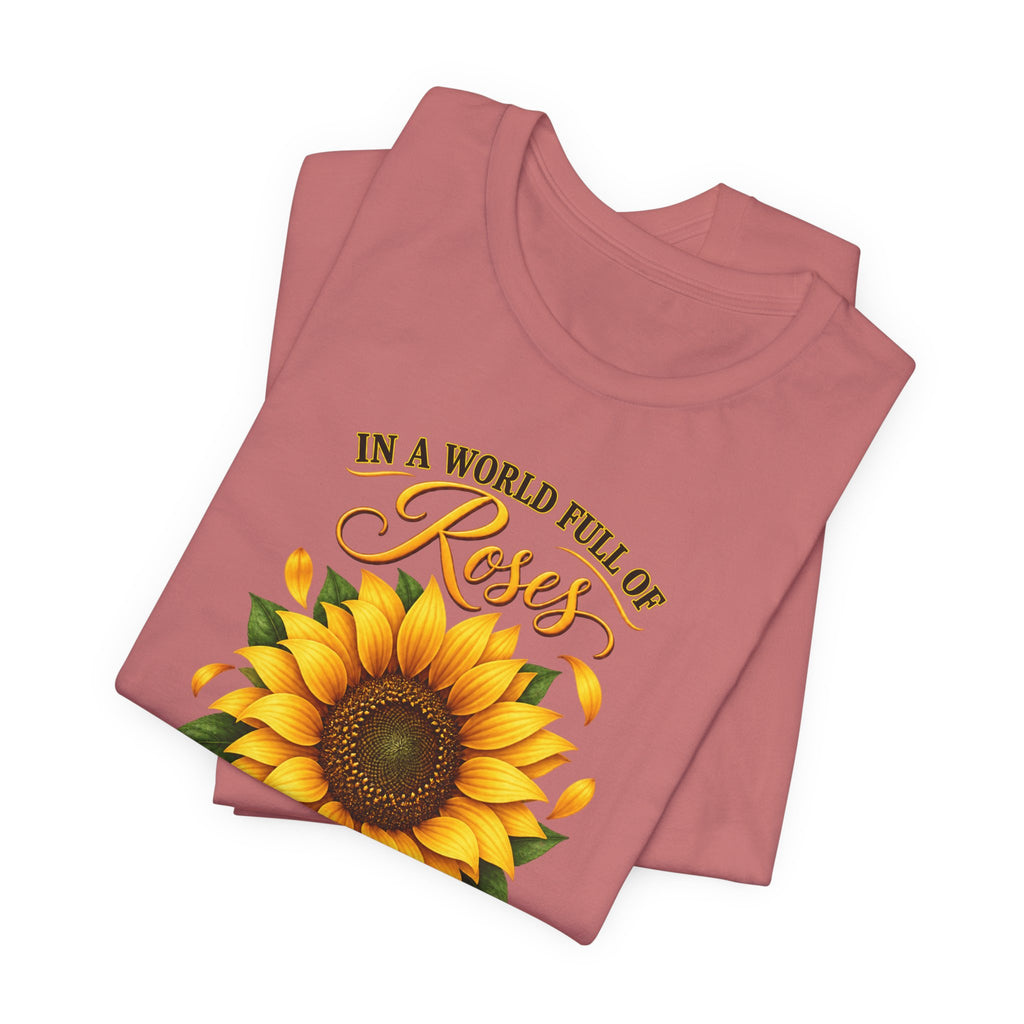 Be a Sunflower T-Shirt | Inspirational Floral Graphic