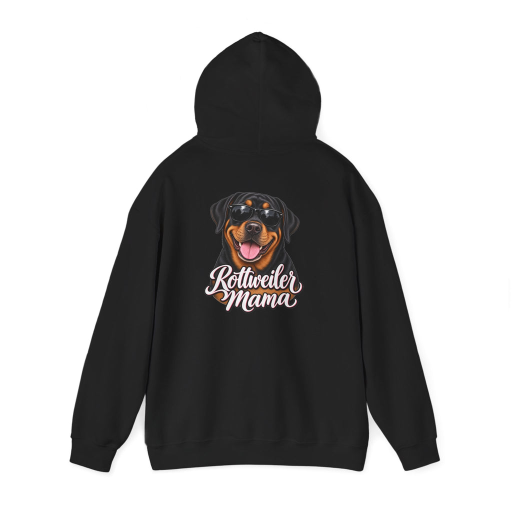 Rottweiler Mama Hoodie — Cute Rottie Portrait Pullover for Dog Moms