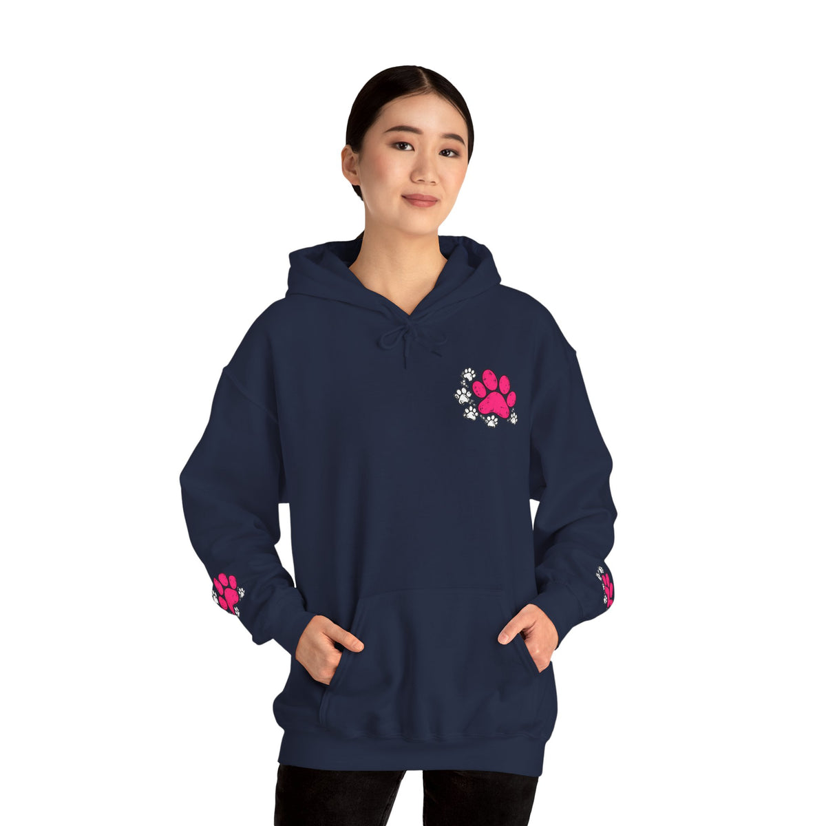 My Shadow Has Four Legs and a Tail Paw Print Hoodie