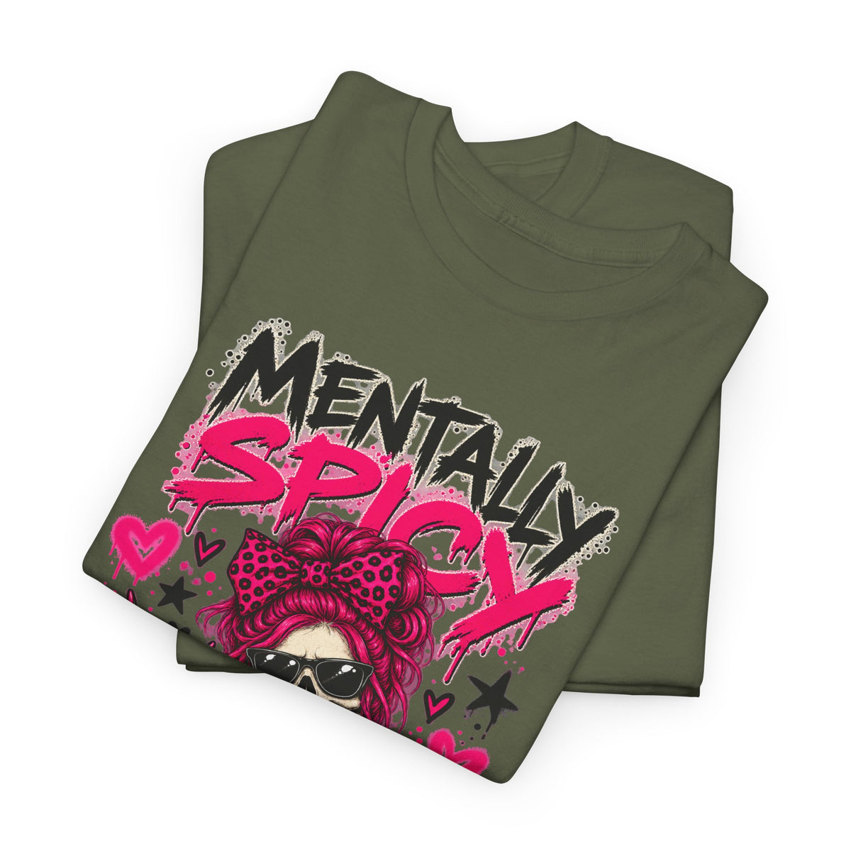 Mentally Spicy Skeleton Graphic T-Shirt