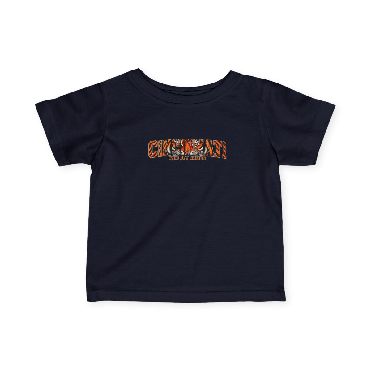 Infant Tee — "CINCINNATI" Tiger Print Baby Shirt