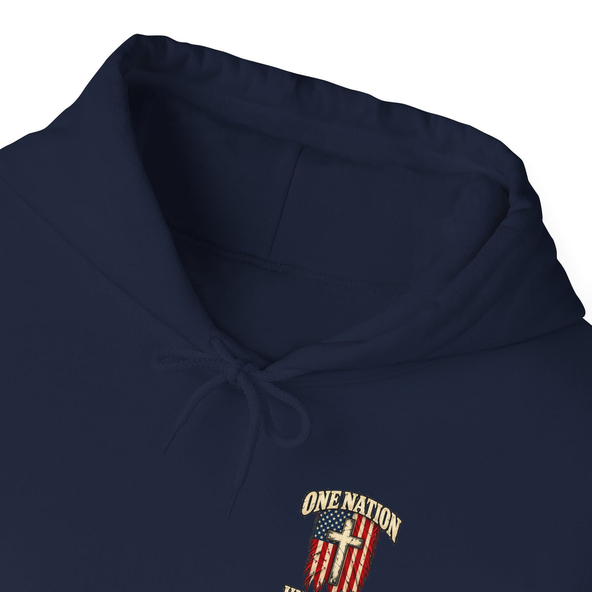 One Nation Under God Patriotic Cross Hoodie