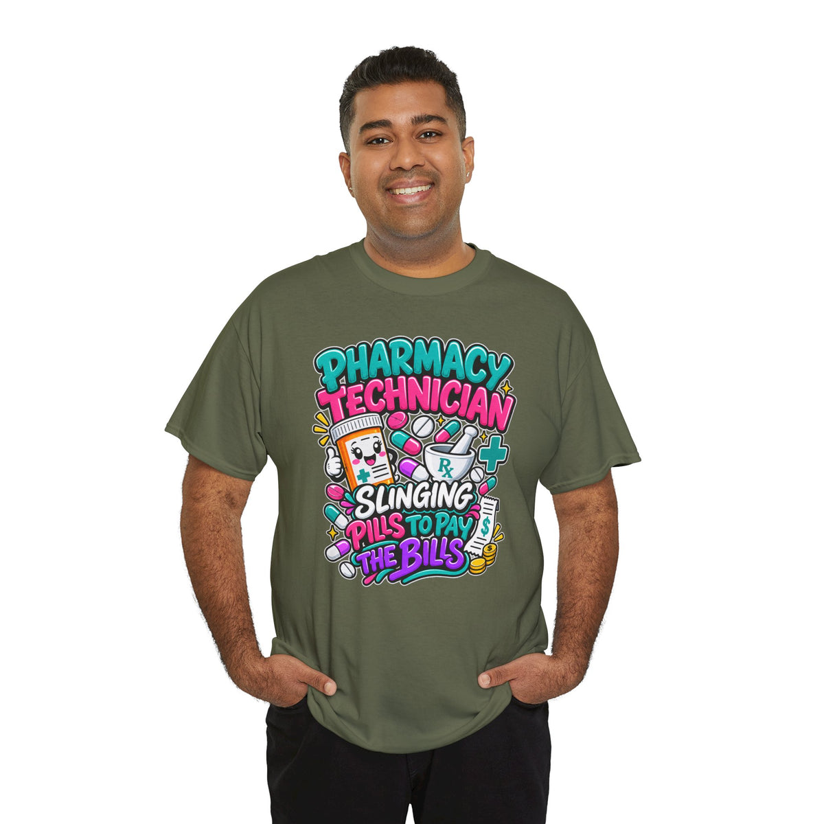 Pharmacy Technician T‑Shirt — "Slinging Pills to Pay the Bills" Graphic Tee